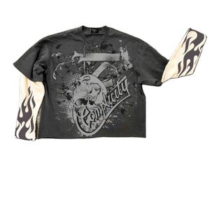 T-shirt unisexe de style streetwear de haute qualité, surdimensionné, décontracté, avec design personnalisé OEM - Product Image 1
