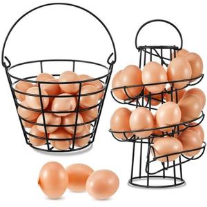 Porte-œufs en fil métallique au design unique et tendance pour la décoration et le rangement, à prix abordable - Product Image 4