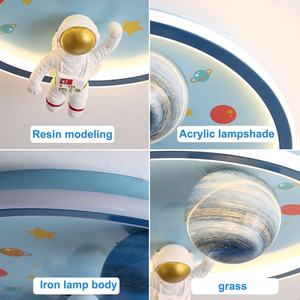 Kinderzimmer Decken leuchte Kreative Astronaut Raumfahrer-Design Hängelampe Moderne dimmbare LED-Decken leuchte für Kinderzimmer - Product Image 6