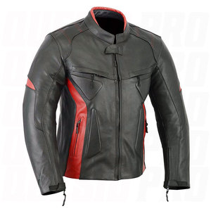 Chaqueta de Motociclista de Cuero para Hombre, Diseño Minimalista, Estructura Acolchada, Ajuste Seguro y Cómodo, Ropa Exterior Urbana para Motociclistas, Duradera - Product Image 2