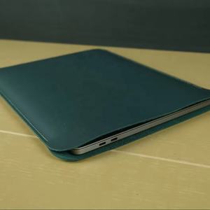 Stylish Soft Genuine <b>Leather</b> Casual Slim <b>Laptop</b> <b>Sleeve</b> with Custom Logo LLS-0092 - Product Image 1