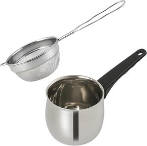 Cafetera Turca de Acero Inoxidable con Filtro, Calentador de Leche Cezve, Olla para Derretir Mantequilla, Utensilios de Cocina - Product Image 5