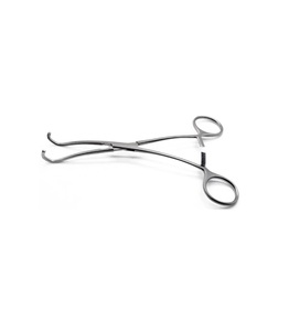 คีมหนีบหลอดเลือดดำแบบสแตนเลสสตีล Satinsky Tangential Occlusion Vascular Clamps Vena Cava Forceps - Product Image 1