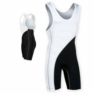 Maillot de lutte pour hommes, sans manches, color block, respirant, anti-transpiration, ajusté, en spandex et polyester, uniforme de compétition sportive - Product Image 1