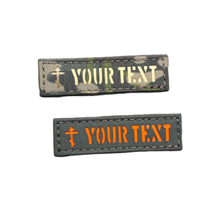 Badges réfléchissants gravés au laser, logo personnalisé, velcro, vêtements, fournisseur OEM - Product Image 1