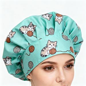 Nuevo Gorro de Enfermera de Alta Calidad con Diseño Floral, Sanitario, con Banda Absorbente de Sudor y Estampado de Dibujos Animados - Product Image 2