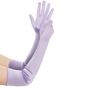 Gants en satin pour femmes, longueur poignet, polyester de haute qualité, style classique élégant, nouveau style vintage, pour fêtes, mariages et événements - Product Image 2