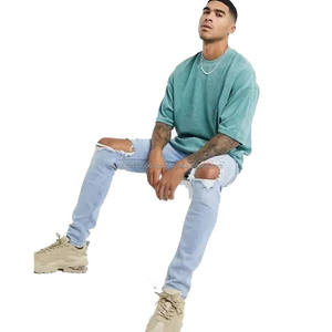 T-shirt en coton personnalisé 250 GSM Vintage Acid Wash T-Shirt pour hommes, poids lourd, surdimensionné, vierge, de haute qualité - Product Image 5