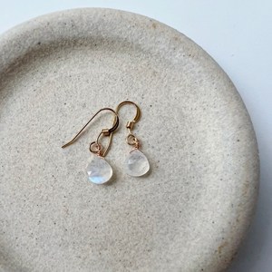 Heart Shape Moonstone Drop <b>Earrings</b> Silver Dainty Jewelry June Birthstone Rainbow Moonstone Handmade Gift for Women - Product Image 4