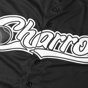 Jersey Deportivo de Béisbol con Bordado de Letras y Estampado por Sublimación en Color Negro, Diseño Clásico, Transpirable, de Manga Corta - Product Image 6