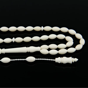 Tasbih de Hueso Tallado Natural, Elegante Regalo Islámico, Rosario - Product Image 1