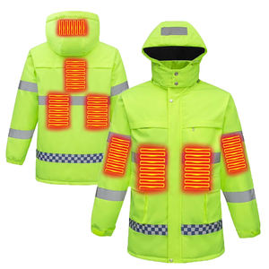 Veste de sécurité pour homme en polyester 100% respirant, réfléchissant, écologique, haute visibilité, pour le travail en hiver, avec poche et logo sur le devant - Product Image 4