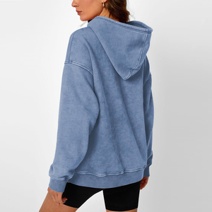 Venta Directa de Fábrica: Sudadera con Capucha para Mujer, Invierno, Lavado Ácido, Diseño Personalizado OEM, Alta Calidad - Product Image 2