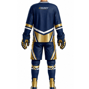 Fabricants sur mesure, vente en gros d'uniformes de hockey sur glace pour adultes, haute qualité, 100% polyester imprimé, antibactérien, toutes saisons - Product Image 3