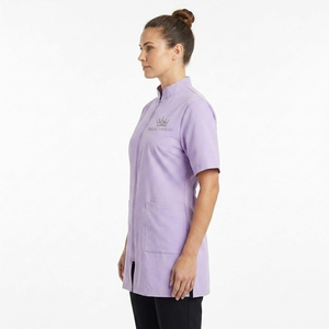 Tablier de toilettage pour femme à manches courtes, veste professionnelle de toilettage pour animaux, cape de coiffeuse pour animaux avec fermeture éclair - Product Image 4