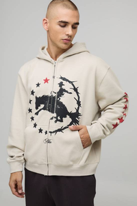 Sudadera con Capucha al por Mayor, 310 g/m², Corte Regular, Felpa, Cierre Doble Completo, Sin Cordón, Sudadera con Capucha con Cierre OEM, Azul, Bordada, Invierno, 100% - Product Image 4