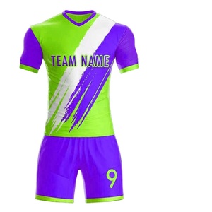 Kit de fútbol por sublimación, transpirable antisudor camiseta de fútbol y pantalones cortos, conjunto de uniforme personalizado, conjunto de fútbol ligero y duradero - Product Image 1