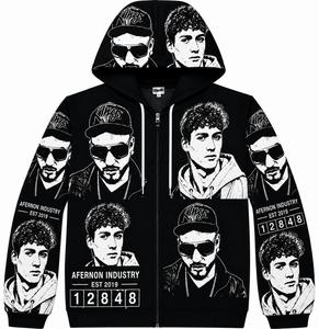 AFERNON INDUSTRY <b>Men's</b> Red <b>Zip</b>-Up <b>Hoodie</b> Hip Hop Design Oversized Fit 100% Cotton Embroidered Quick Dry Winter Wear - Product Image 4