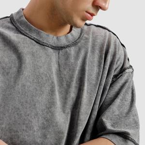 T-shirt Boxy Premium Streetwear Délavé à l'Acide, Coton Oversize, Mode Urbaine Décontractée, Vente en Gros - Product Image 3