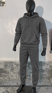 Conjuntos de Sudadera con Capucha y Pantalones Deportivos Extra Grandes de Forro Polar de Poliéster/Algodón Hechos a Medida, con Logotipo Bordado Personalizado, Transpirables - Product Image 4