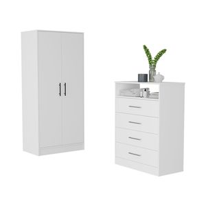 Ensemble de chambre à coucher 2 pièces blanc Lansing - Product Image 2