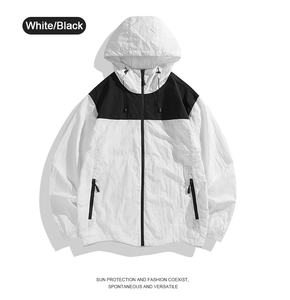 High Quality Water-Resistant Windproof Breathable <b>Hooded</b> Zip-Up <b>Soft</b> <b>Shell</b> <b>Jacket</b> for Unisex in Summer Outdoors (Nylon) - Product Image 5