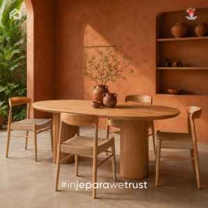 Chaise de salle à manger moderne en bois massif avec assise en corde tressée, chaise en bois naturel pour restaurant, hôtel, villa, mobilier de maison - Product Image 6