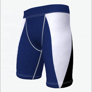 Men's Color Blocked Compression Shorts <b>Mid</b> Waist Quick Dry Spandex Polyester Sporty Geometric Panelled Design - Product Image 4