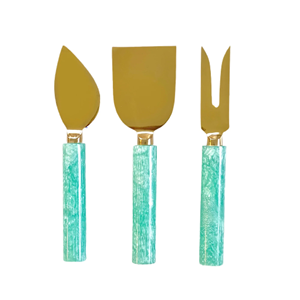 Luxury Gold <b>Cheese</b> <b>Knife</b> <b>Sets</b> Custom Design Resin Handles Reusable Wedding Events Tableware Cake Pastries Sever <b>Sets</b> Unique - Product Image 2
