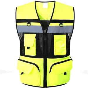 Gilet de sécurité réfléchissant, antistatique, ignifuge, 100% coton, séchage rapide, léger, S-5XL, haute visibilité, veste de travail pour la construction - Product Image 4