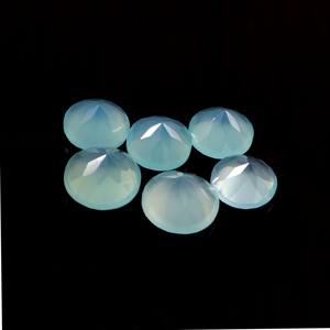 Lote al por mayor de calcedonia acuática natural facetada y calibrada de 6x6 mm para fabricación de joyas, calidad AAA++ certificada por terceros. - Product Image 2