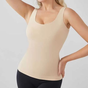 Chaleco sin mangas de alta calidad para mujer, talla grande, camiseta sin mangas transpirable de secado rápido, ecológica, para verano, color liso. - Product Image 1