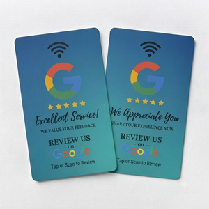 Carte PVC personnalisée NFC Google Mini Tag avec code QR et puce NTAG213 13,56 MHz pour hôtels et restaurants - Carte de revue sans contact OEM/ODM - Product Image 4