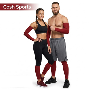 Ensemble de manchons de compression pour bras et jambes, évacuant l'humidité et offrant un soutien pour le basketball, le cyclisme, la course à pied et les activités de plein air - Product Image 1