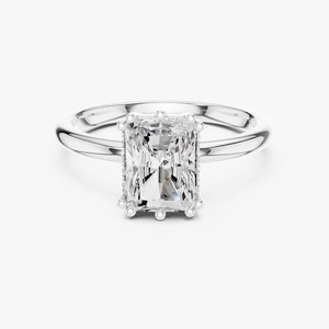 Bague de fiançailles solitaire en diamant de laboratoire taille radiant de 1,50 ct, or jaune 9 carats, vente en gros OEM, bijoux fins - Product Image 1