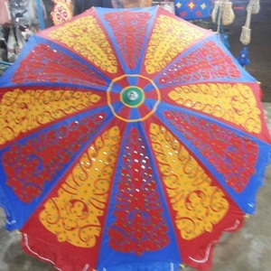 Parapluie de jardin de tissu de coton de contrôle manuel pour des occasions de partie - Product Image 4