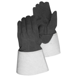 Gants de soudage de haute qualité en cuir de vachette pleine fleur anti-vibration, certifiés CE, renforcés - Product Image 5
