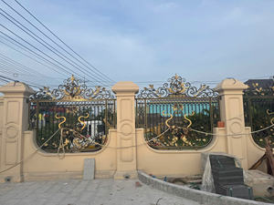 Paneles de Cerca de Hierro Forjado de Lujo para Jardín, Recubiertos con Pintura en Polvo, Cercas Metálicas Decorativas para Exteriores, Garantía de 3 Años para Villas de Alta Gama - Product Image 2