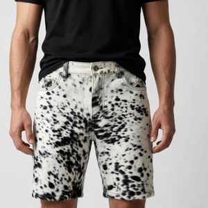 Shorts en cuir de vachette véritable haut de gamme pour hommes – Tendance, décontractés, streetwear, durables, coupe ajustée, élégants, bas de tenue d'été professionnels - Product Image 2