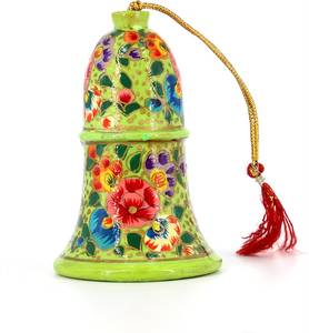 Campanas Navideñas Colgantes de Papel Maché Hechas a Mano en Cachemira, Ecológicas, con Diseño Floral, Forma Personalizada, Proveedor de Moda - Product Image 2