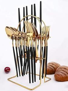 Durable Stainless Steel Cutlery Set Fork Spoon Knife Elegant Kitchen Tableware Premium <b>Flatware</b> for Home Dining - Product Image 2