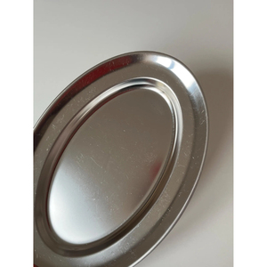 Plateau de service ovale élégant en métal plaqué argent, style moderne, design simple, idéal pour la décoration intérieure et les événements – Vente chaude - Product Image 6