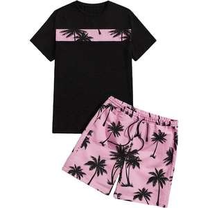 Ensembles Courts pour Hommes Vêtements Décontractés Été Homme Ensemble 2 Pièces Tenues de Sport pour Hommes Chemises et Shorts Ensembles Masculins Gym - Product Image 6