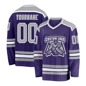 Maillot de hockey sur glace de qualité professionnelle, logo personnalisé, couleurs d'équipe sublimées, nom et numéro personnalisés, tenue de match, maillot de hockey sur glace - Product Image 6