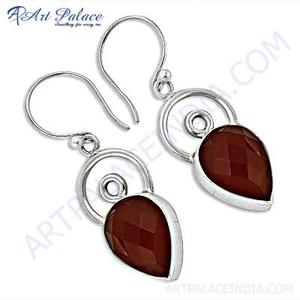 Art Palace Latest Design <b>Silver</b> <b>Stud</b> <b>Earrings</b> with Red Onyx Gemstone Fashion Hoop <b>Earrings</b> - Product Image 3
