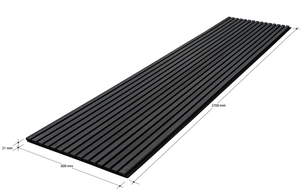 Panneaux acoustiques en MDF noir mat, bois massif, placage naturel, polyester, réduction du bruit pour la maison, le bureau, la chambre, le salon, l'entrepôt - Product Image 5