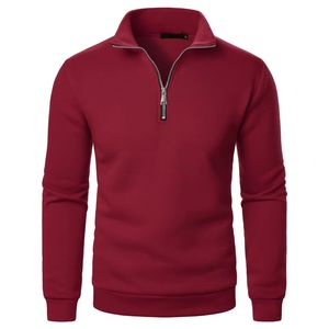 Suéter Premium para Hombre con Cierre de Cremallera de un Cuarto - Sudadera Casual de Corte Ajustado con Media Cremallera para Otoño e Invierno - Product Image 3
