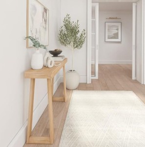 Mesa Consola Moderna de Madera Maciza con Patas de Caballete, Mueble Decorativo para Entrada o Pasillo, Diseño Escandinavo, Decoración para Sala de Estar - Product Image 2