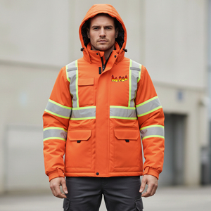 Chaqueta de Seguridad Ligera Reflectante con Cremallera Completa, Servicio OEM, Chaquetas de Seguridad Personalizadas de Alta Calidad para Hombre, Resistentes al Viento - Product Image 1