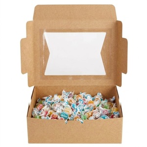 Custom Recyclable Kraft Paper Self Erecting Boxes With Clear <b>Window</b> For Gift Craft Packaging Rectangle Shape Plastic Liner - Product Image 3